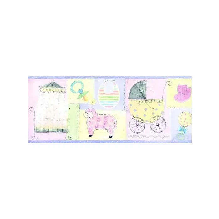 Nursery Items Wallpaper Border