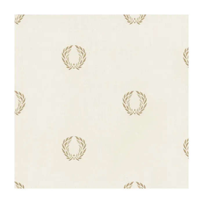 In Register Laurel Leaf Wallpaper Cream, Beige, Metallic Gold Norwall Wallcovering MD29411