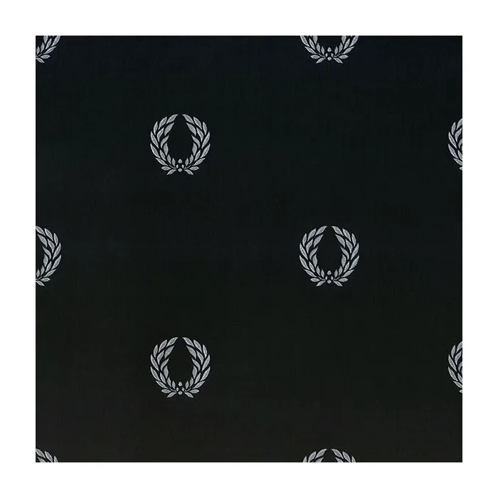 In Register Laurel Leaf Wallpaper Black, Metallic Silver Norwall Wallcovering MD29413