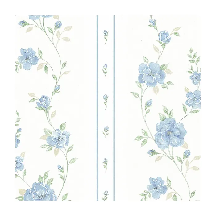 In Register Rose Stripe Wallpaper Blue, Green Norwall Wallcovering MD29440