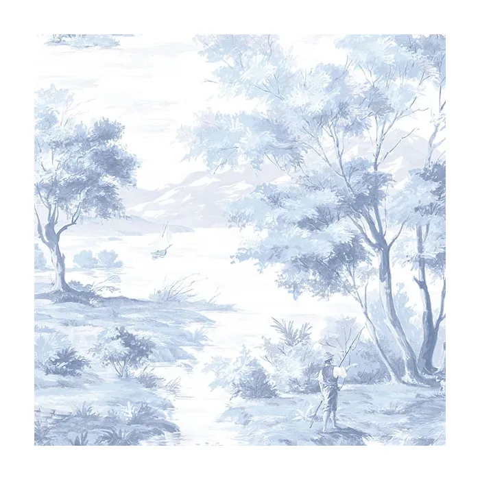 La Campagne Wallpaper Light Blue, white Norwall Wallcovering MH36512
