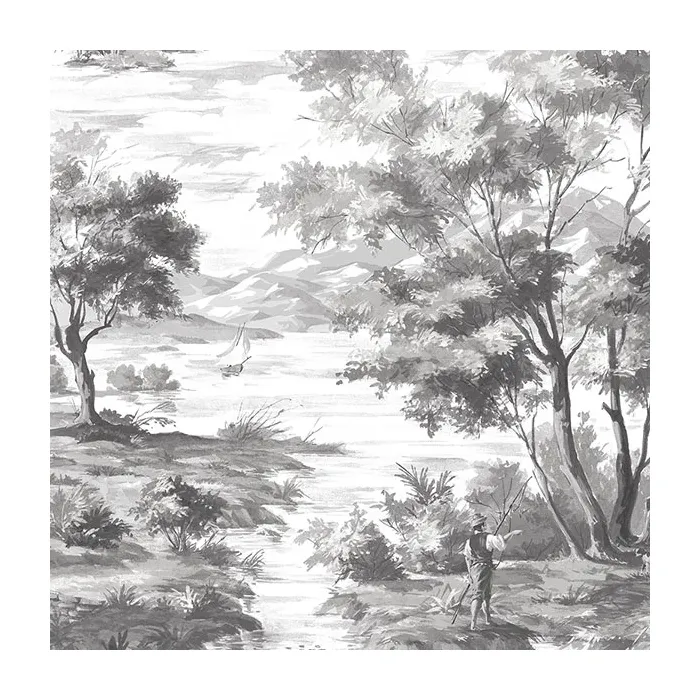 La Campagne Wallpaper Black , White Norwall Wallcovering MH36513