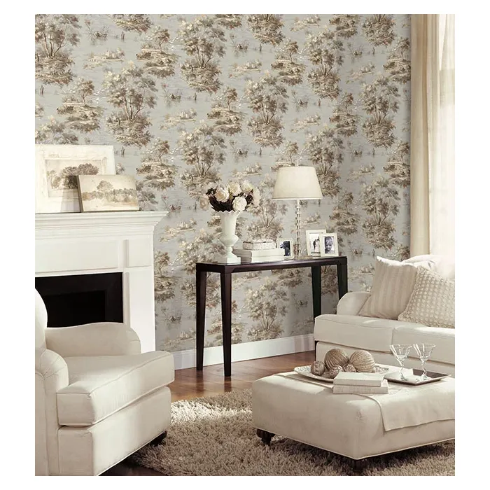 La Campagne Wallpaper Grey, Green Norwall Wallcovering MH36514
