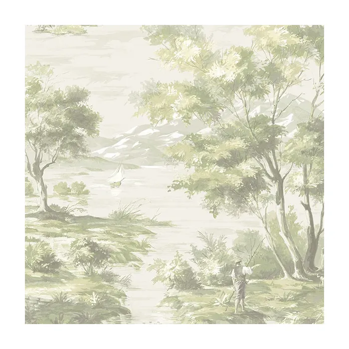 La Campagne Wallpaper Green Norwall Wallcovering MH36515