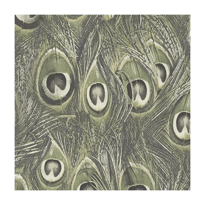 Peacock Wallpaper Green Norwall Wallcovering MH36520
