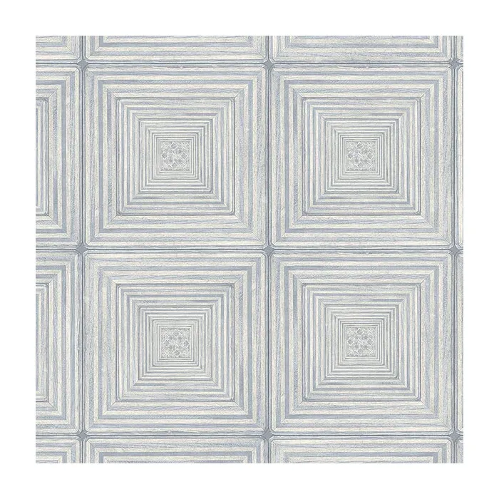 Parquet Wallpaper Blue, Ivory Norwall Wallcovering MH36524