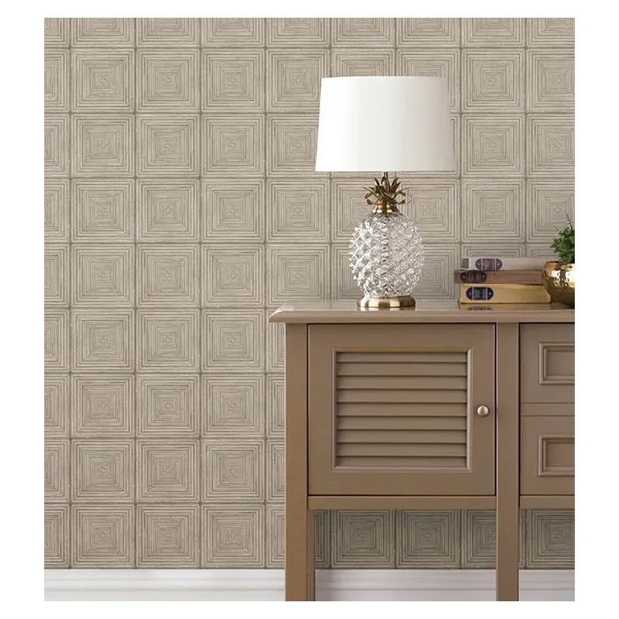 Parquet Wallpaper Grey, Beige Norwall Wallcovering MH36526