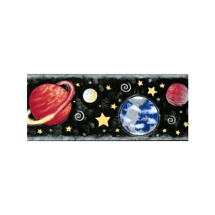 Black Out Of This World Wall Paper Border