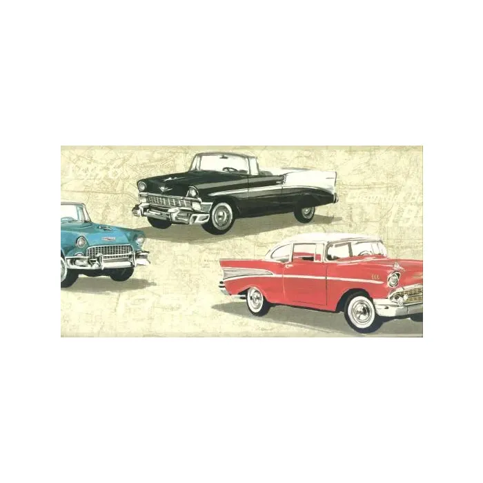 Beige Chevy Wall Border