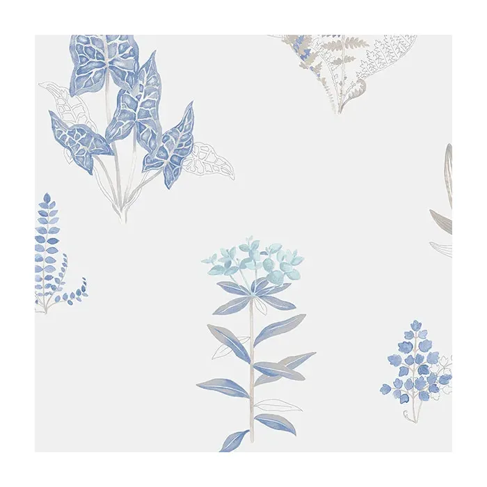 Ferns Wallpaper Blue, Grey Norwall Wallcovering PA34231