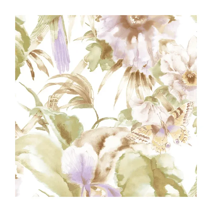 Palm Beach Parrot Wallpaper Purple, Green Norwall Wallcovering PA34241