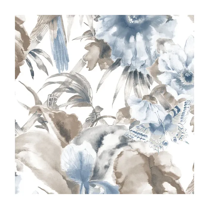 Palm Beach Parrot Wallpaper Blue, Grey Norwall Wallcovering PA34243