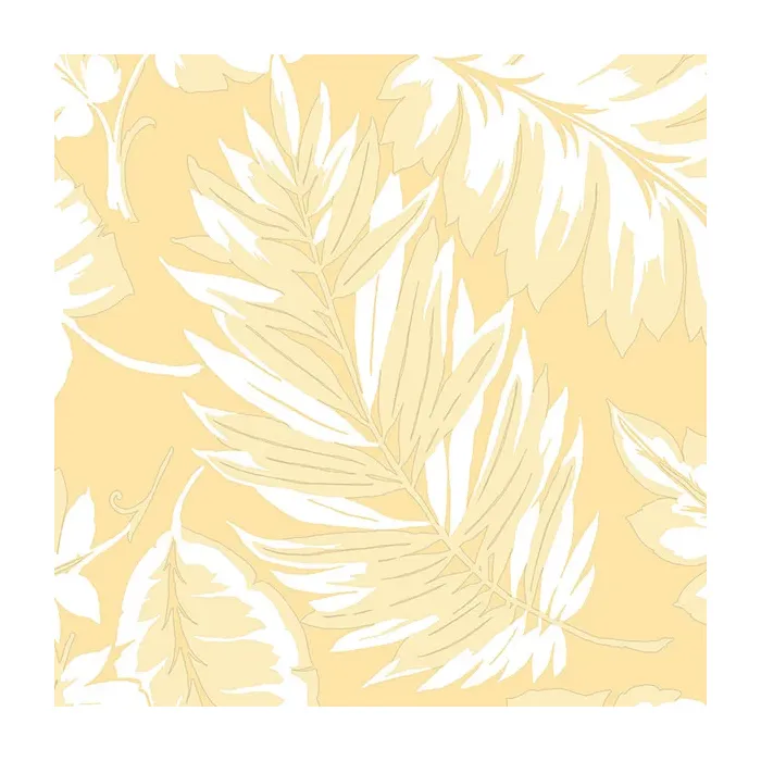 Palm Leaf Wallpaper Yellow Norwall Wallcovering PA34258