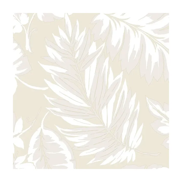 Palm Leaf Wallpaper Beige Norwall Wallcovering PA34259