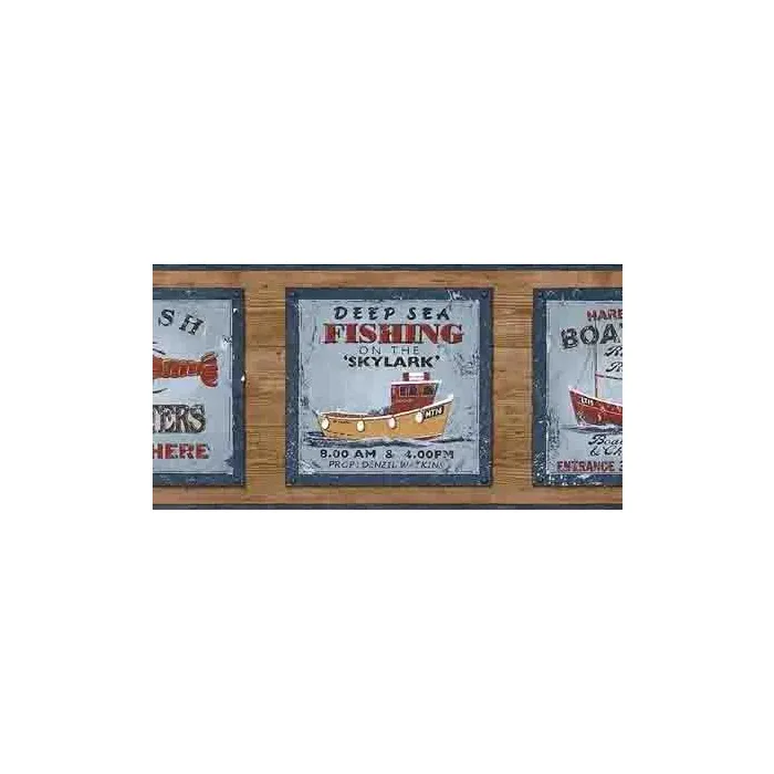 Fresh Lobsters Sold Here Wallpaper Border