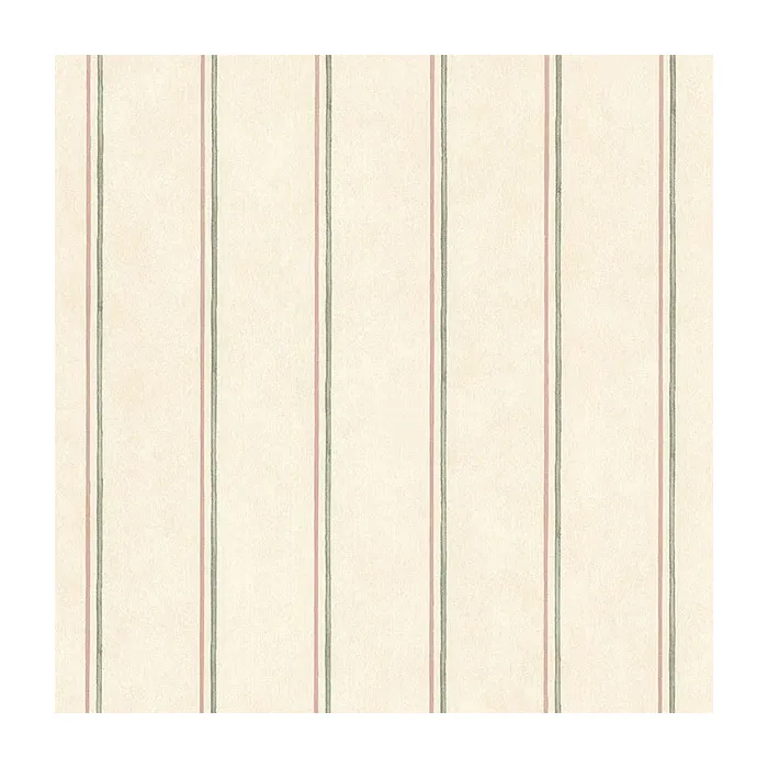 Thin Stripe Wallpaper Beige, Green, Pink Norwall Wallcovering PP27794