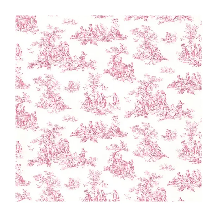 Small Toile Wallpaper Pink Norwall Wallcovering PP27801