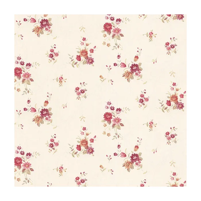 Rhiannon Trail Wallpaper Cream, Pink Norwall Wallcovering PP27808