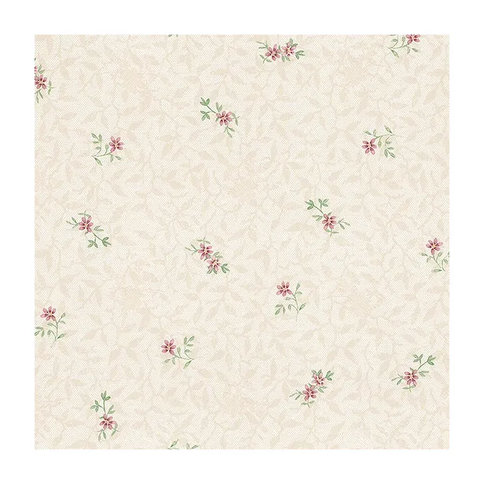 Isabella Wallpaper Pearl, Light Beige, Pink, Green Norwall Wallcovering PP27837