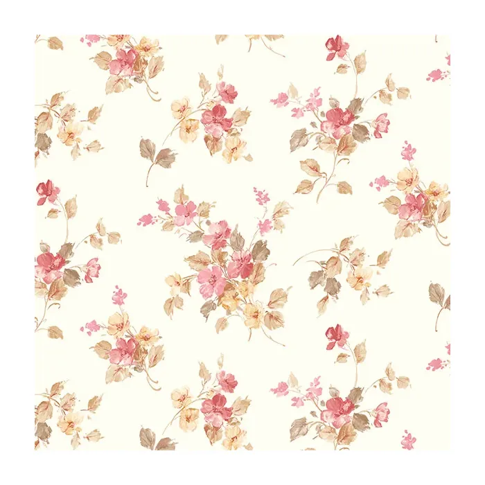 Blossom Mini Wallpaper Red, Cream Norwall Wallcovering PP35504