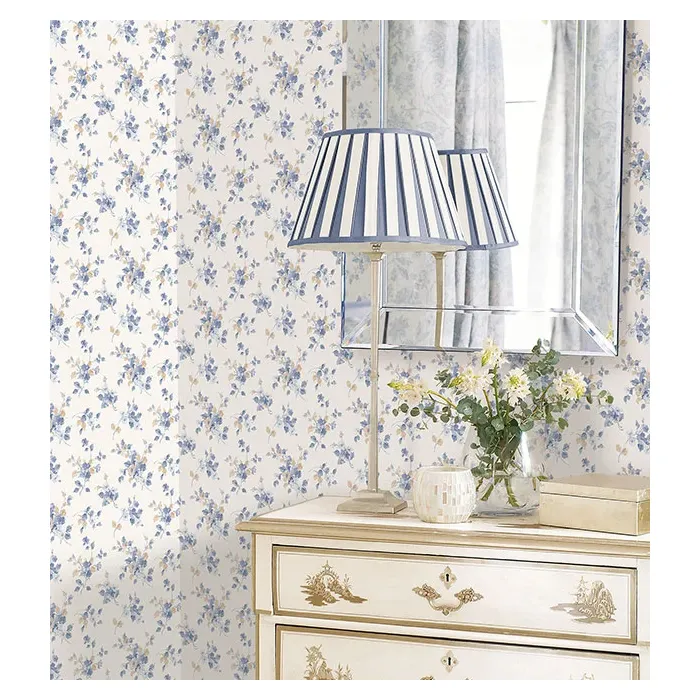 Blossom Mini Wallpaper Blue, Cream Norwall Wallcovering PP35505