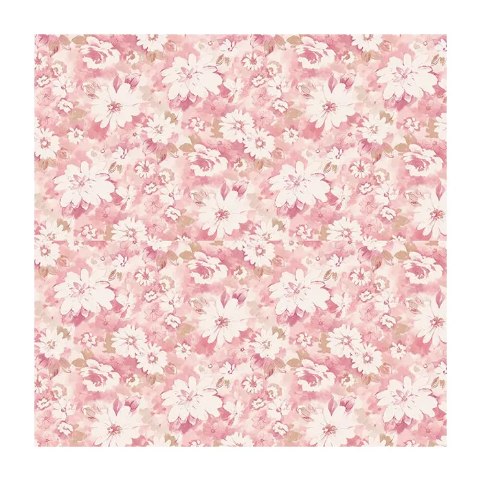 Daisy Chain Wallpaper Red, Pink, Beige Norwall Wallcovering PP35532