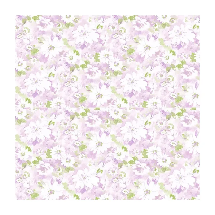 Daisy Chain Wallpaper Purple, Pink, Green Norwall Wallcovering PP35533
