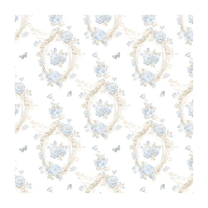Cameo Wallpaper Blue, Beige Norwall Wallcovering PP35536