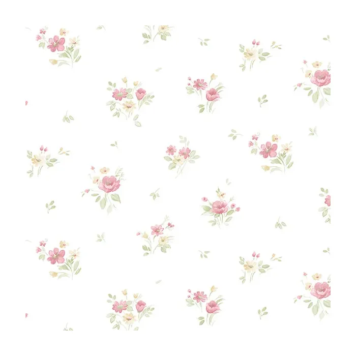 Rainbow Floral Wallpaper Yellow, Pink Norwall Wallcovering PP35540