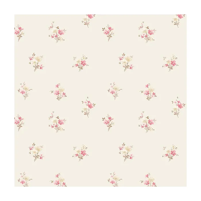 Delicate Daisies Wallpaper Light Yellow, Pink, Green Norwall Wallcovering PR33840