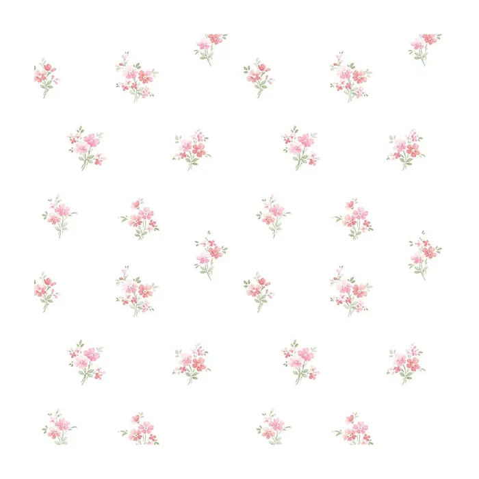 Delicate Daisies Wallpaper Pink, Green Norwall Wallcovering PR33842