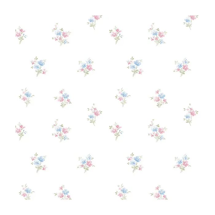 Delicate Daisies Wallpaper Pink, Blue, Green Norwall Wallcovering PR33843