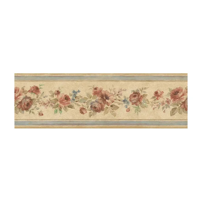 White Wedding Wallpaper Border Beige, Blue, Green, Pink, Brown Norwall Wallcovering PR79651