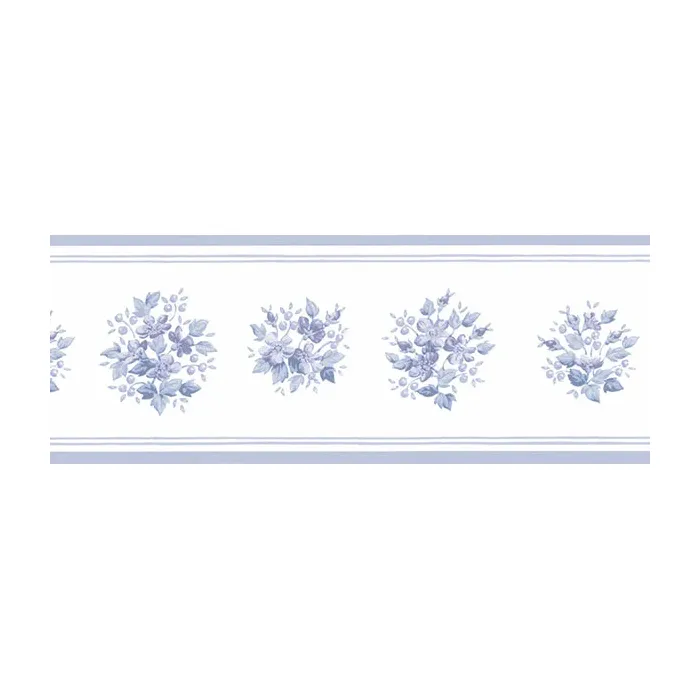 Mini Bouquet Wallpaper Border Blue Norwall Wallcovering PR79662