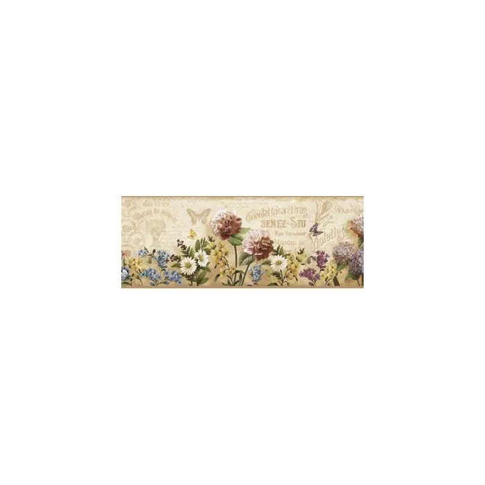 Ellyne Sand Postal Springtime Portrait Wallpaper Border Chesapeake PUR44521B