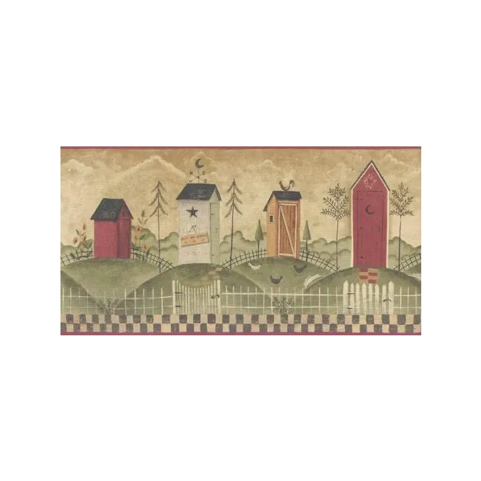 Karen Cruden Outhouse Wallpaper Border