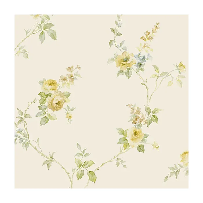 White Wedding Trail Wallpaper Yellow, Green, Blue Norwall Wallcovering RG35715