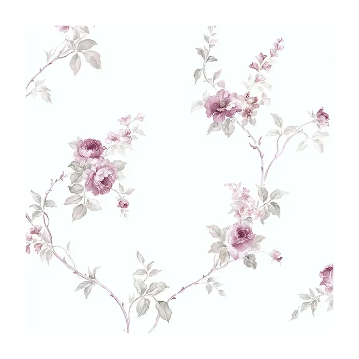 White Wedding Trail Wallpaper Pink, Grey Norwall Wallcovering RG35716