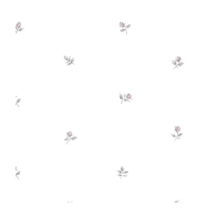 Rose Buds Wallpaper Grey, Purple Norwall Wallcovering RG35719