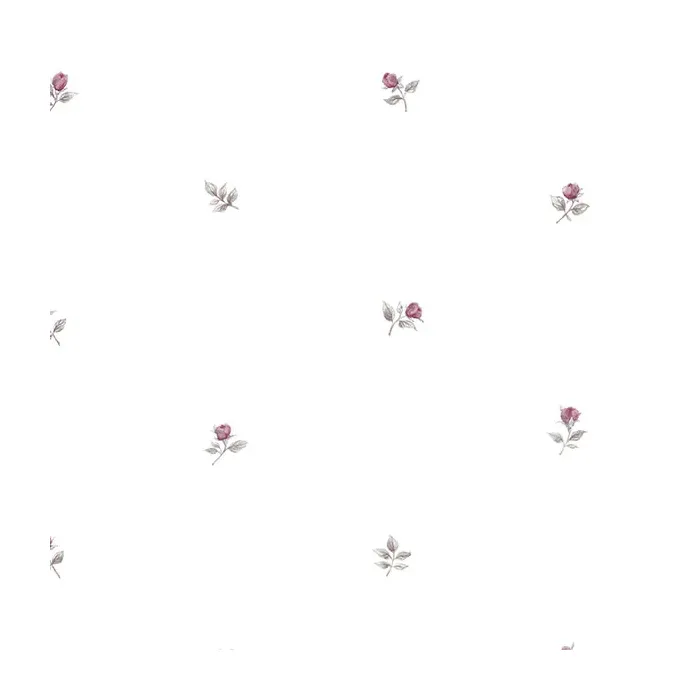 Rose Buds Wallpaper Pink, Grey Norwall Wallcovering RG35720