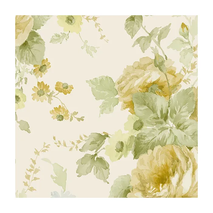 La Rosa Wallpaper Yellow, Green, Blue Norwall Wallcovering RG35724