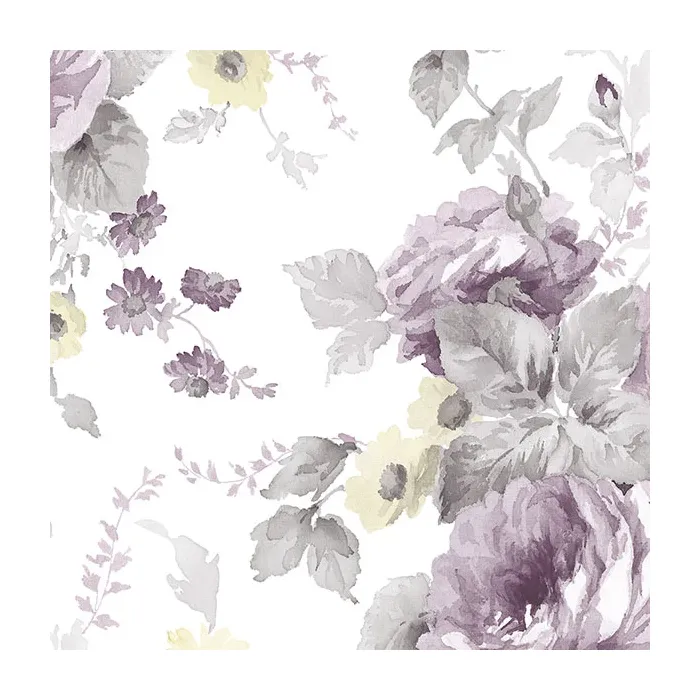 La Rosa Wallpaper Grey, Purple Norwall Wallcovering RG35725