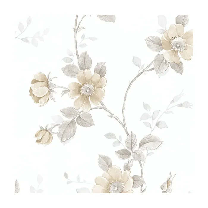Poppy Wallpaper Beige, Grey Norwall Wallcovering RG35731