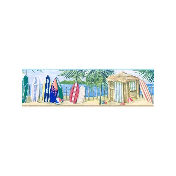 Surfs Up Self Adhesive Wallpaper Border