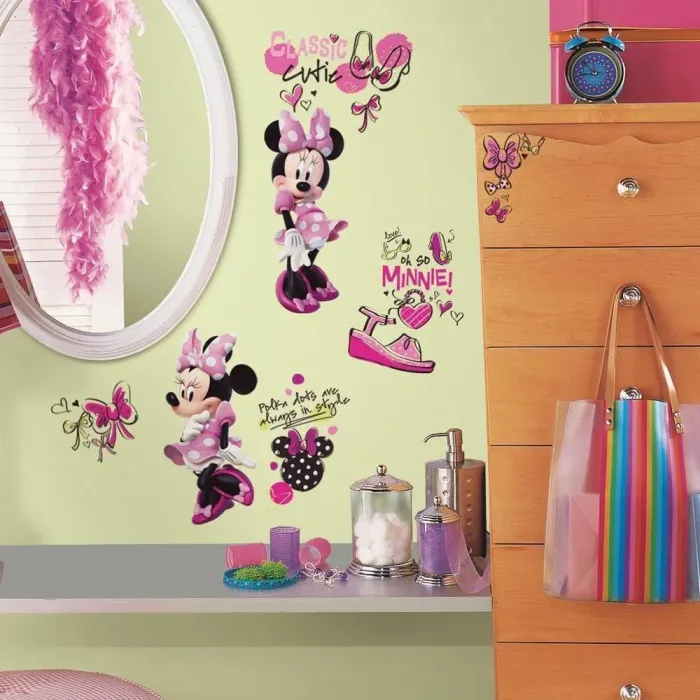 RoomMates RMK2554SCS Mickey and Friends Minnie Fashionista Peel and Stick Wall Decals 