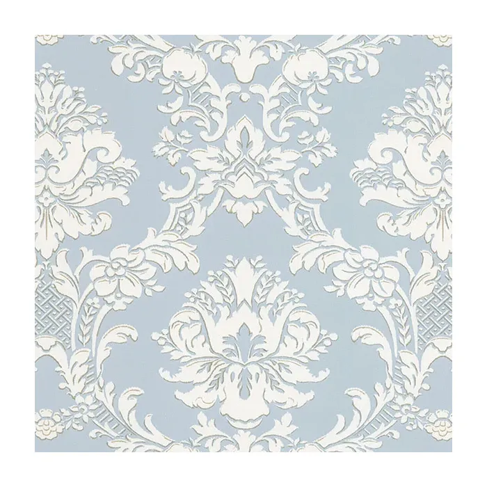 Document Damask Wallpaper Pearl, Light Blue Norwall Wallcovering SD25646