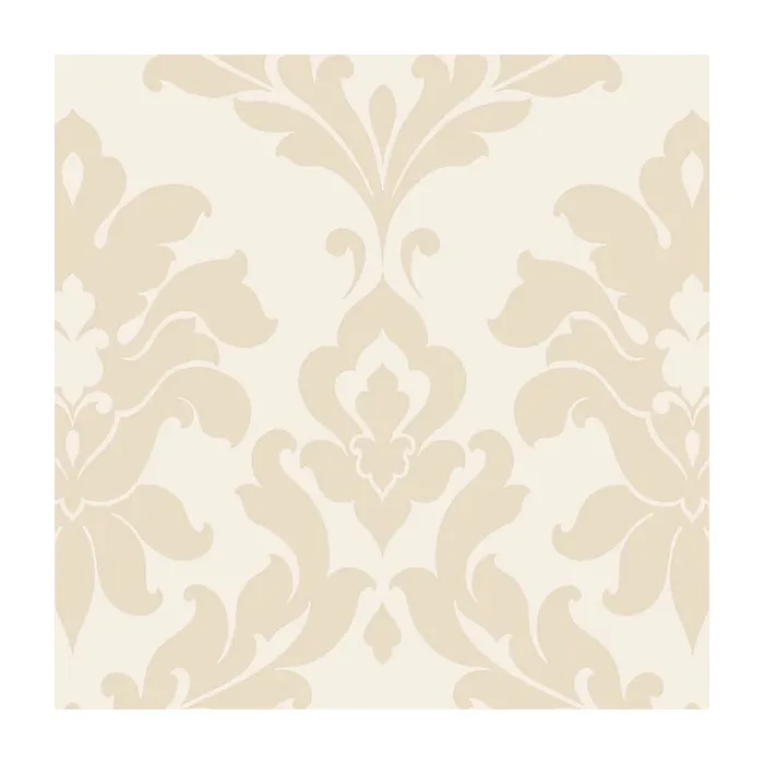 Plaza Damask Wallpaper Beige, Cream Norwall Wallcovering SD25711
