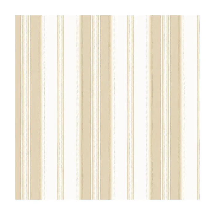 Heritage Stripe Wallpaper Beige, White, Metallic Gold Norwall Wallcovering SD36110