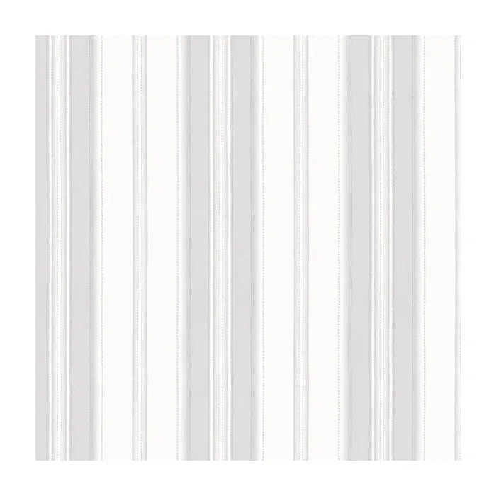 Heritage Stripe Wallpaper Grey, White, Metallic Silver Norwall Wallcovering SD36111