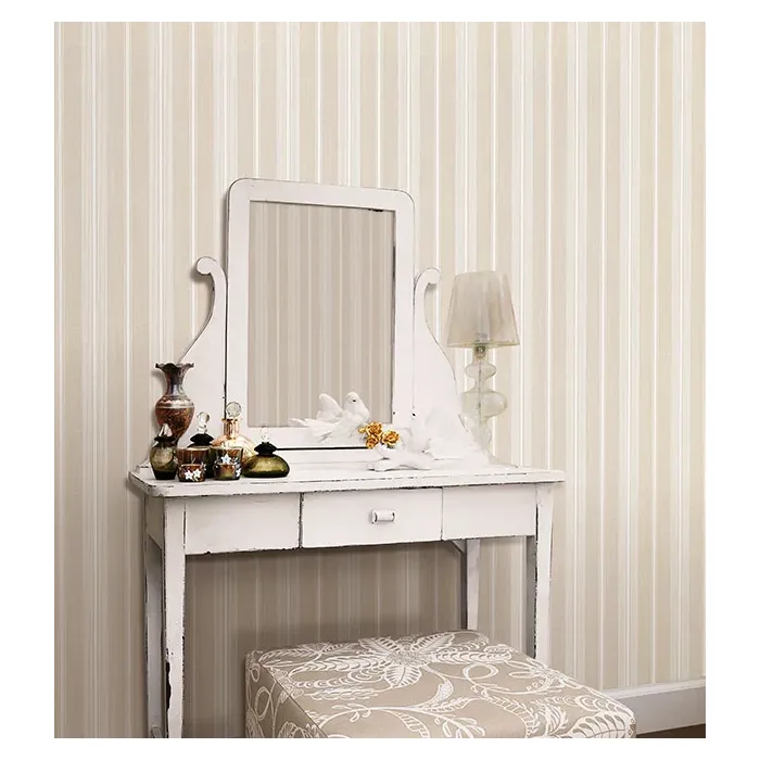 Cushion Stripe Wallpaper Beige Norwall Wallcovering SD36113